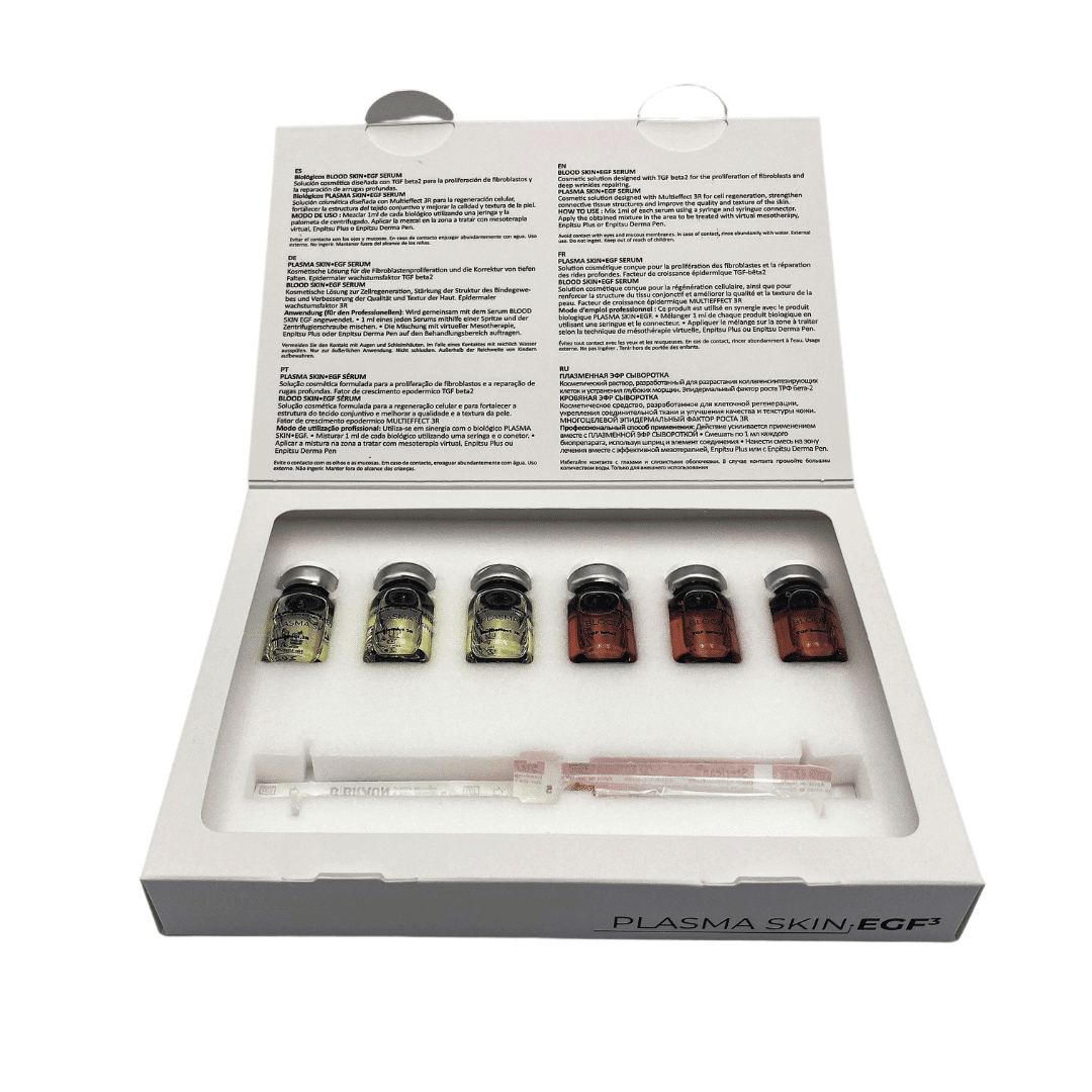 Plasma-Skin-EGF-steriles-Microneedling-Serum-Set-6mal-Ampulle